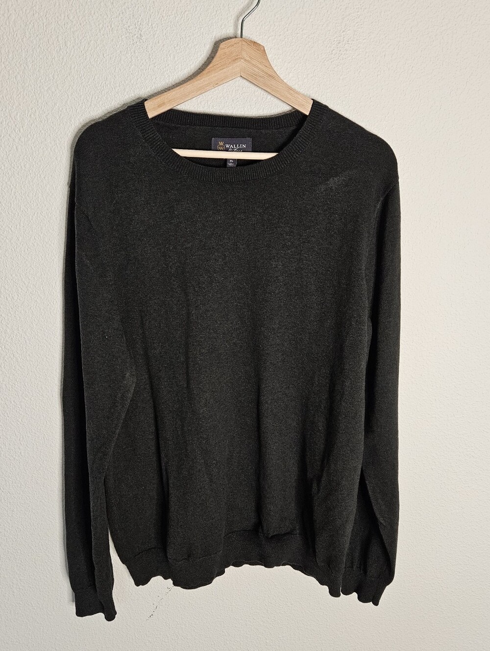 Wallin & Bros Cotton Cashmere Sweater Dark Green XL